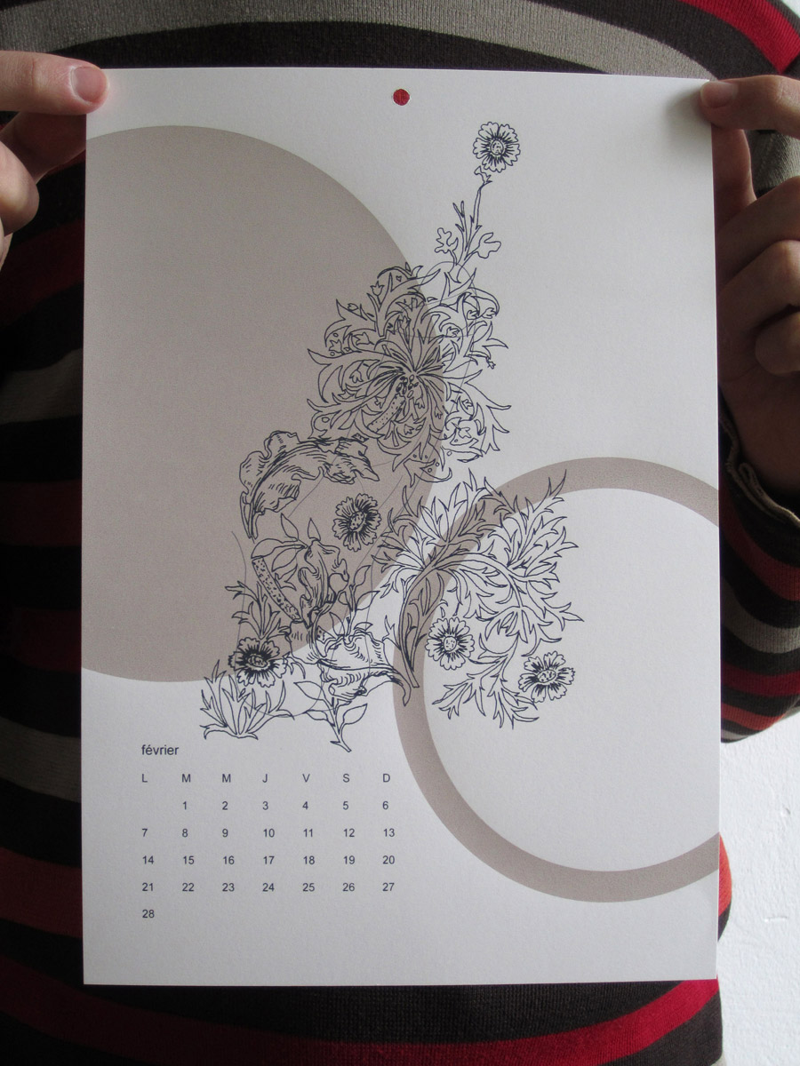 Calendrier deux mille onze des éditions yvette et paulette