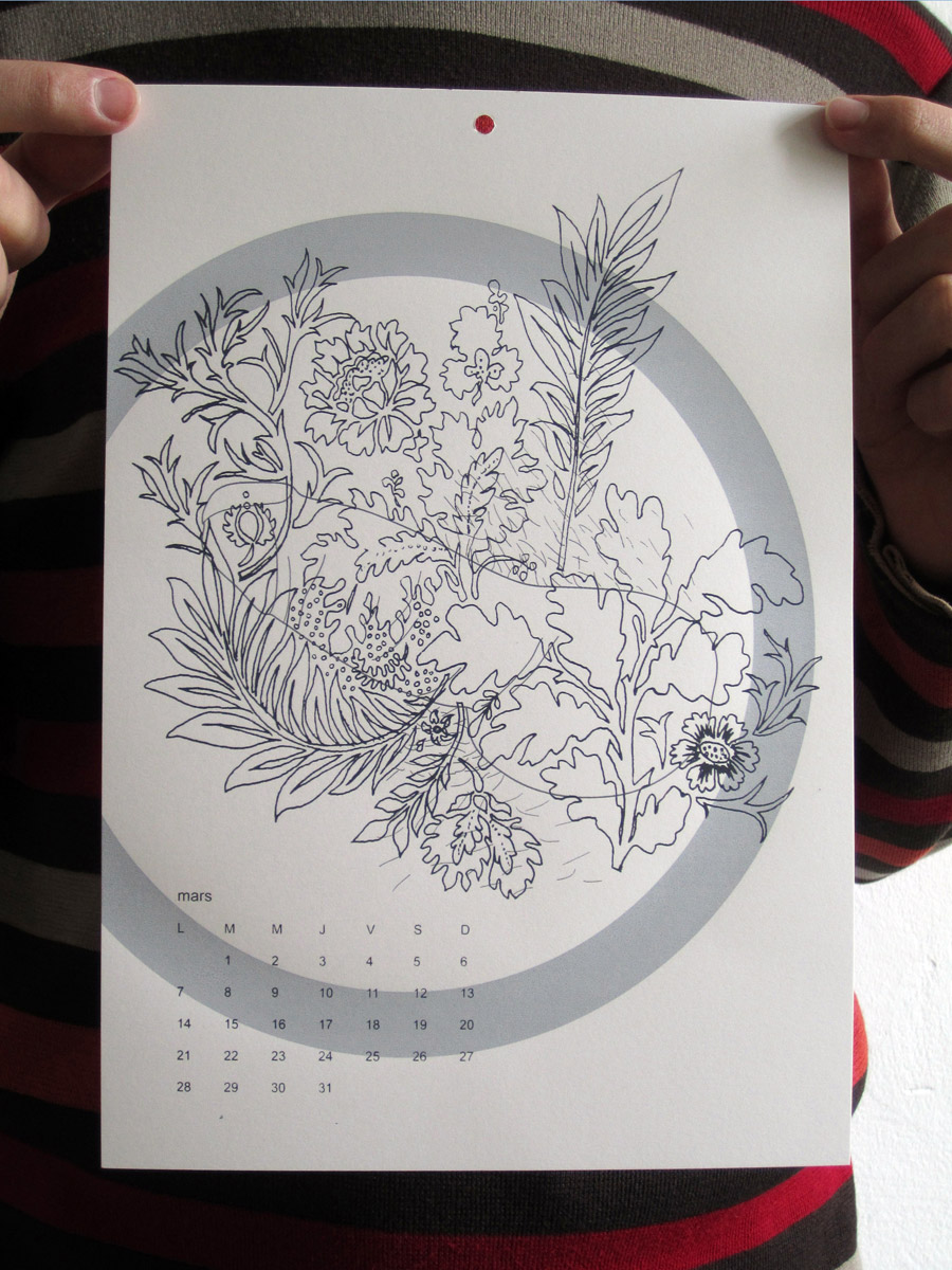 Calendrier deux mille onze des éditions yvette et paulette