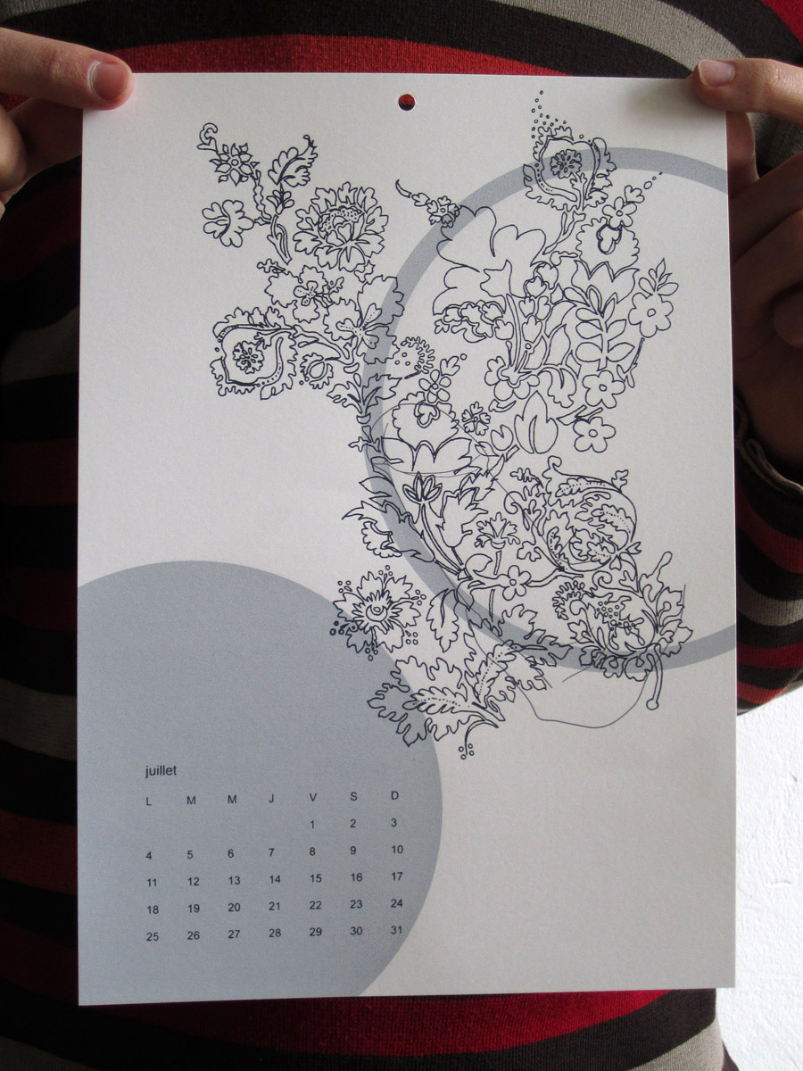 Calendrier deux mille onze des éditions yvette et paulette
