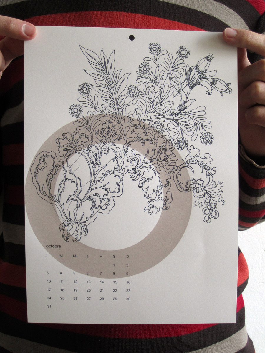 Calendrier deux mille onze des éditions yvette et paulette