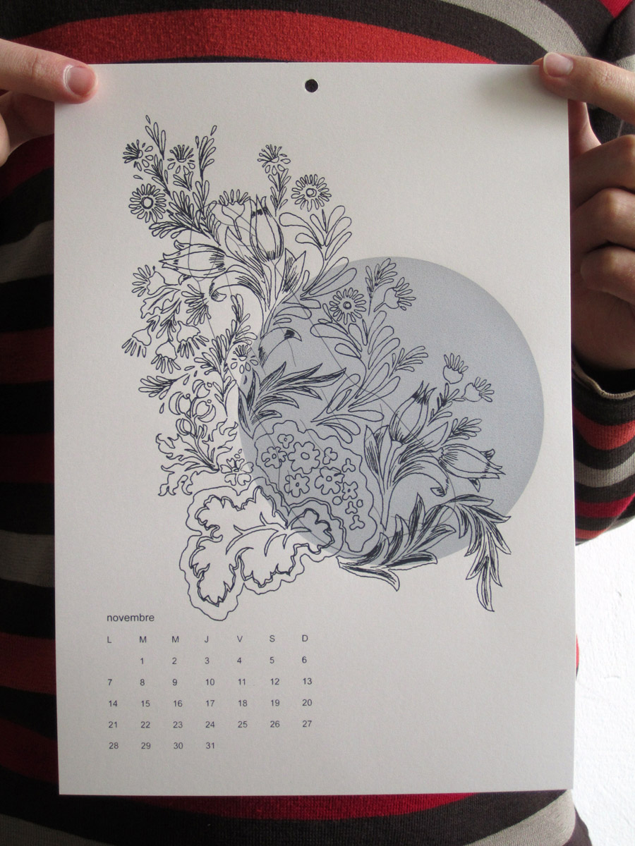 Calendrier deux mille onze des éditions yvette et paulette
