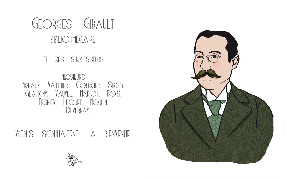 Portrait hommage à G. Gibault pour la nouvelle bibliothèque de la SNHF