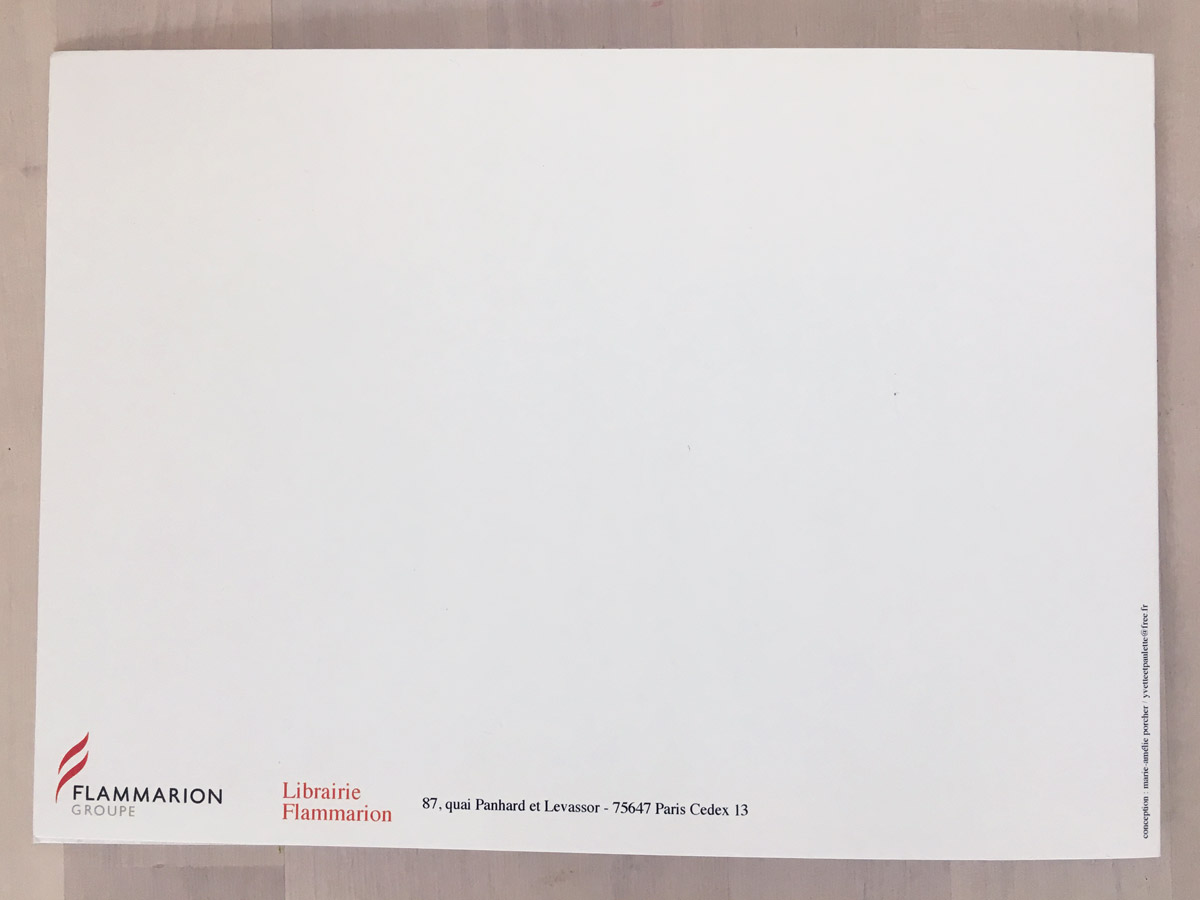 Carte de vœux 2012 de la librairie Flammarion Centre
