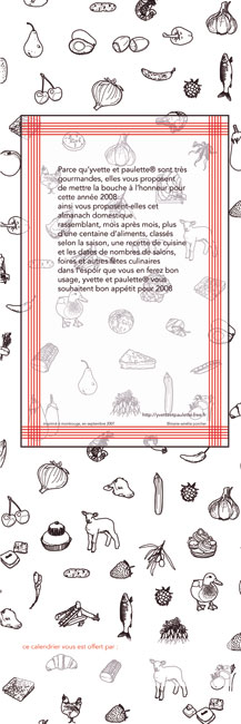Almanach deux mille huit des éditions yvette et paulette